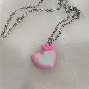 Charming Pink Heart Pendant Necklace